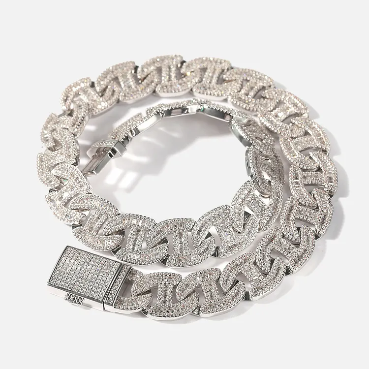 Iced Out 16.8MM Cuban Chains Necklaces Hip Hop Bling Bling