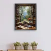 (US Local)Paint By Numbers Kit On Canvas DIY Oil Art Window Picture Home Art Decor40x50cm