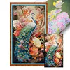 (US Local)Peacock Peony-16CT Stamped Cross Stitch Kit(73x119cm)