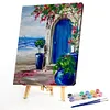 Blue Door-Paint by Numbers Acrylic Painting&nbsp; 40*50CM
