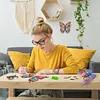 3D Wooden Diamond Art Butterfly Wall Decor Kit - DIY Sparkling Butterfly Craft for Home Decoration