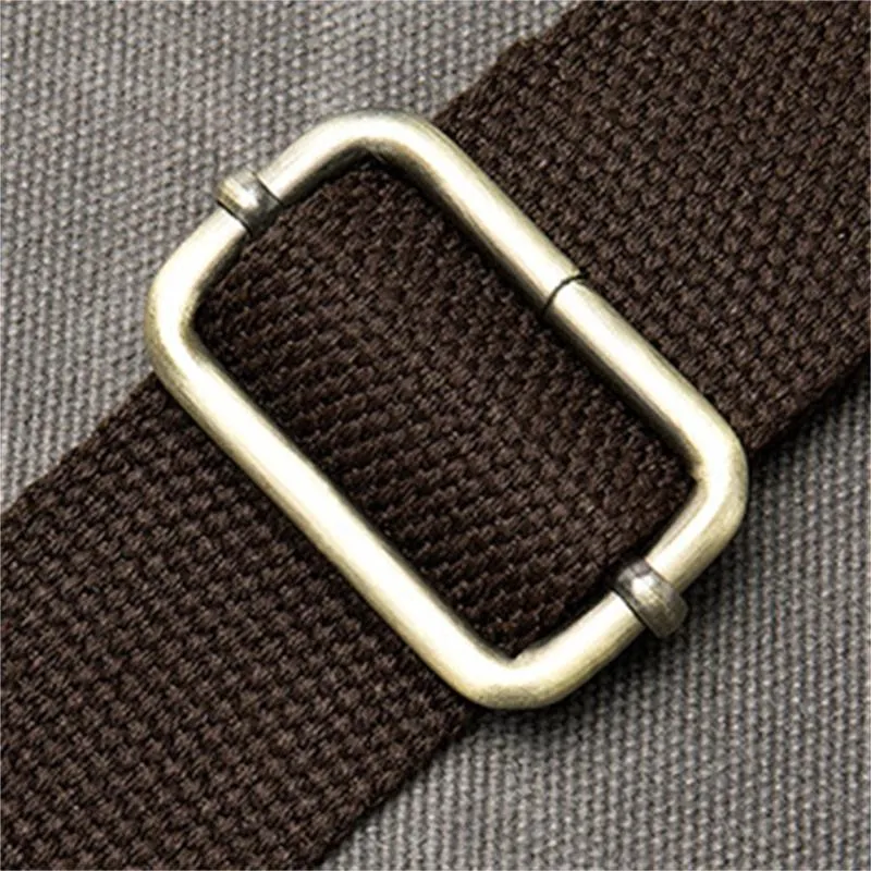 Men's Retro Handbag Leather Canvas Business 14 Inch Computer Bag Crossbody Bag