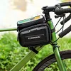 3L Bicycle Front Frame Bag Support Touch Screen Bike Top Tube Bag for 7in Phones