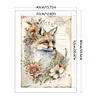 (Big Size) Vintage Poster Fox - 11CT Stamped Cross Stitch 40*60cm/15.75*23.62in（Poster Cross stitch）