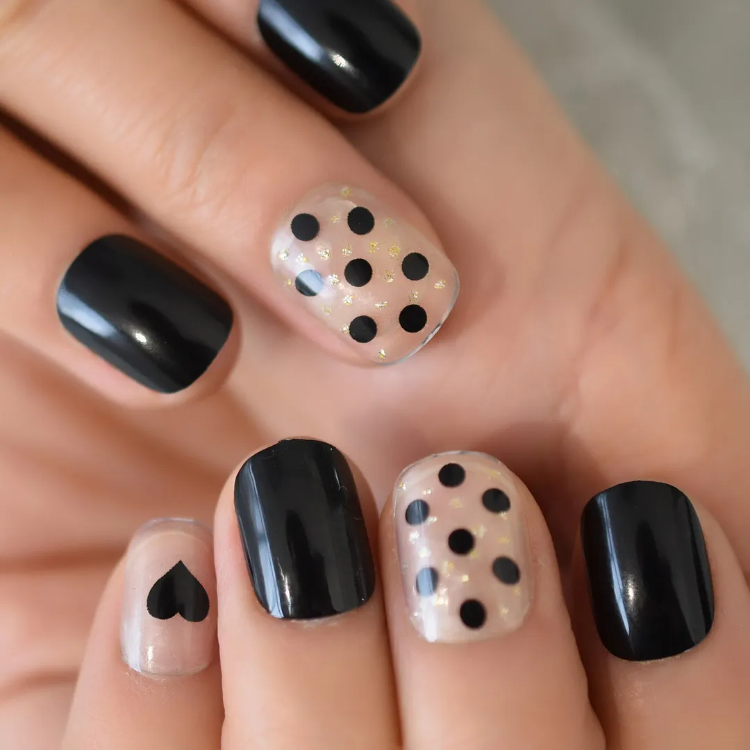 Glitter Nails Tips With Design Charms Leopard Wild Supplies For Professionals Press On Nails Coffin Extra Long EchiQ Nails Set-Nail Inspo