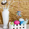 (US Local)PET Double Sided Special Shaped Easter Alphabet DIY Diamond Painting Keychain