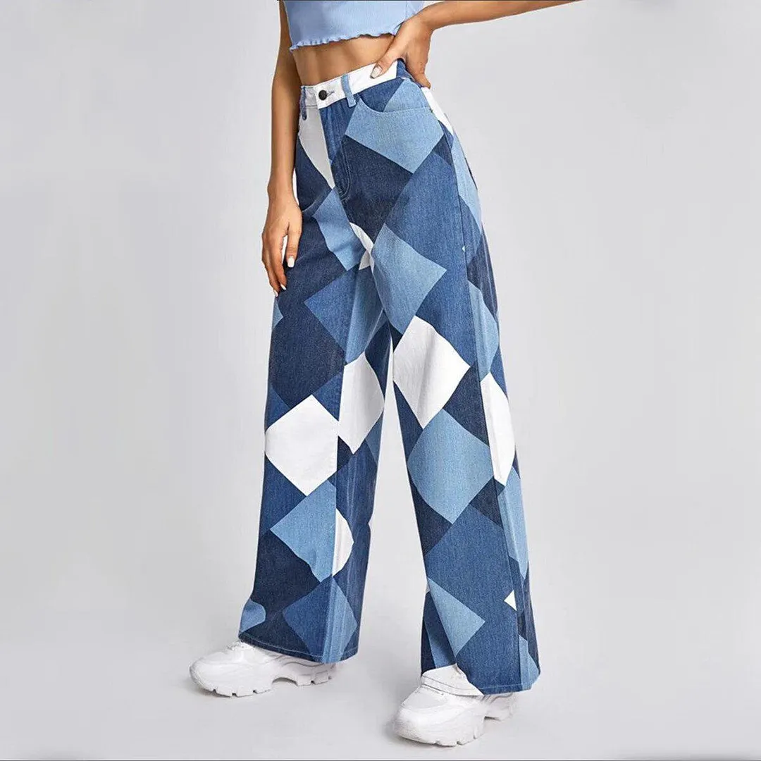 Brownm Harlequin Wide Leg Jeans