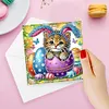 6Pcs Easter Cats - 5D DIY Craft Greeting Card