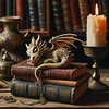 The Dragon In Study-11CT Stamped Cross Stitch 50*50cm/19.69*19.69in