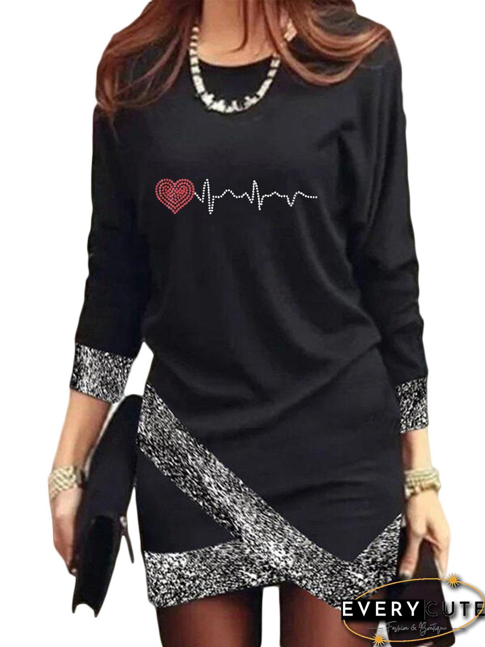 Red Heart Casual Long Sleeve Shirt