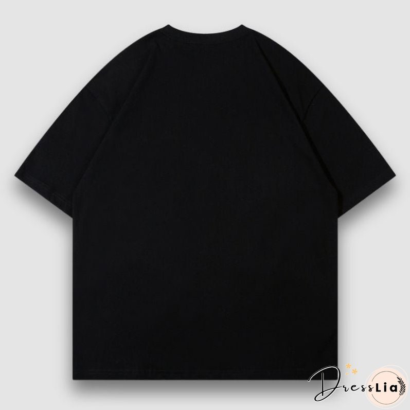 Hip Hop Cartoon Print Tee