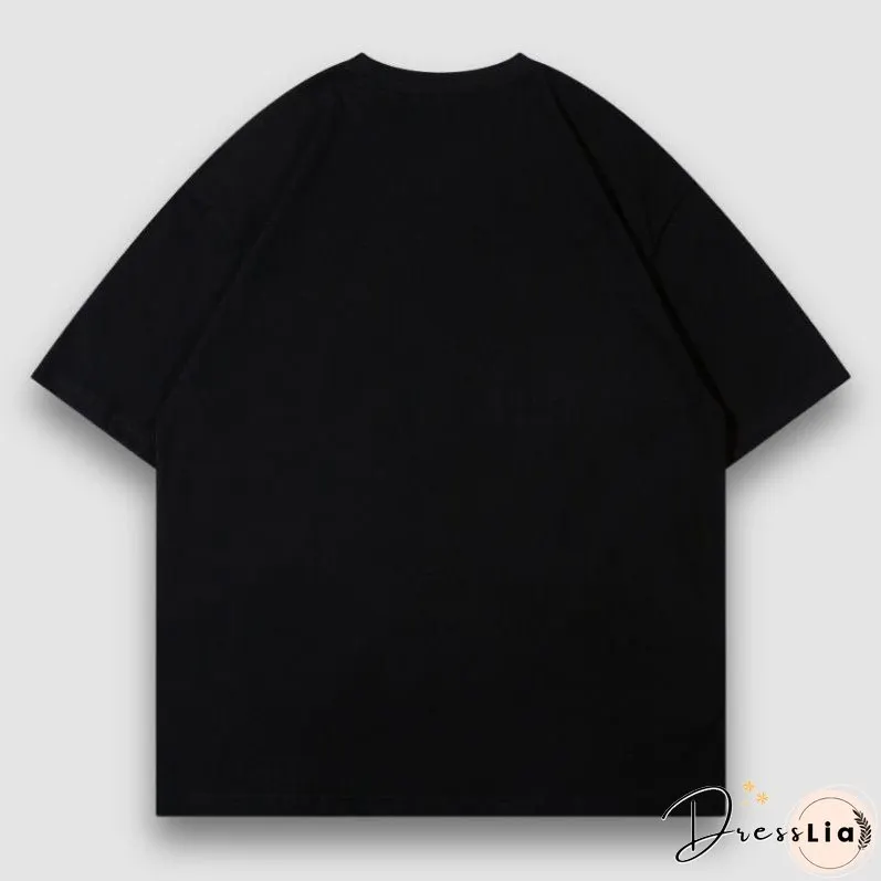 Hip Hop Cartoon Print Tee
