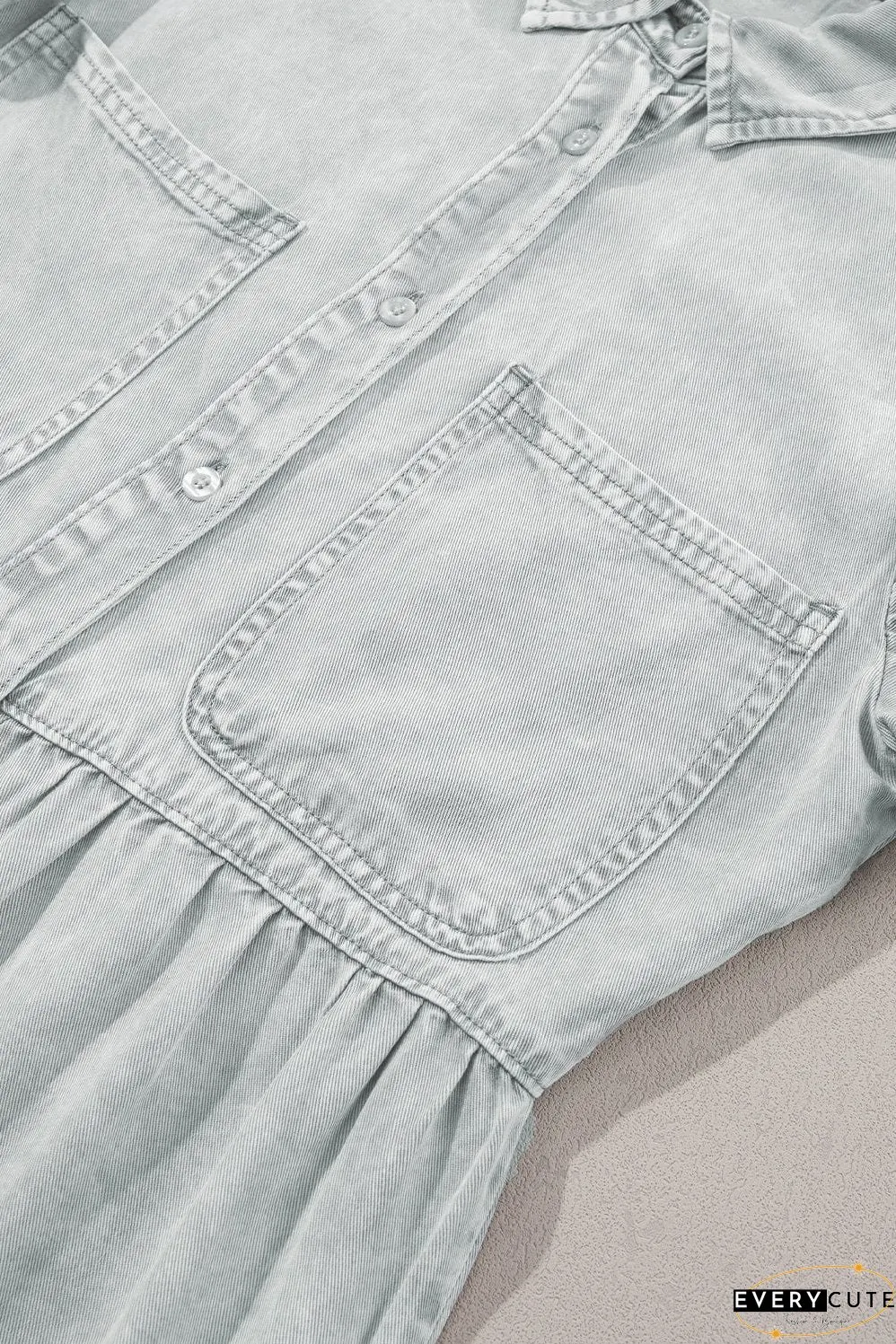 Drop Shoulder Denim Dress