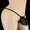 Glossy, protruding scrotum men's thong