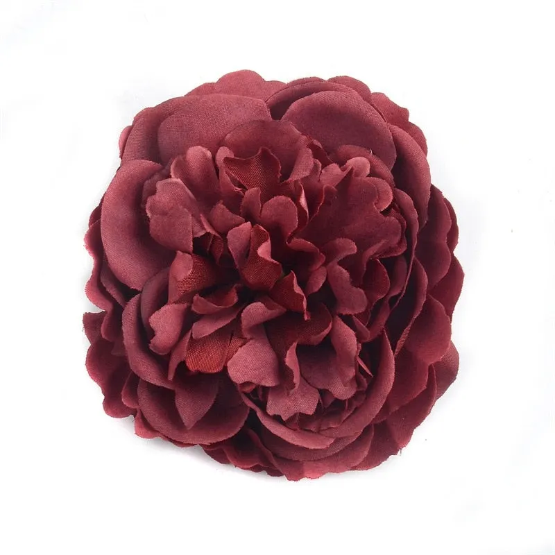 2/10/50pcs 8CM Large Artificial Silk Peony Flower Head For Wedding Party Decoration DIY Flower Wall Scrapbook Fake flowers Craf