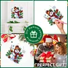 (US Local)Xmas Snowman Theme DIY Diamond Art Pendant Wall Door Decoration