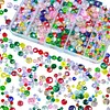 800Pcs 4/6/8/10mm Glass Beads for Jewelry Making Crystal Faceted Jewelry Beads with Holes for Bracelets Necklace Pendants Making Supplies
