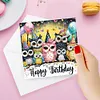 (US Local)6Pcs Xmas Happy Birthday DIY Diamond Painting Greeting Card Rhinestone Painting Card Kit