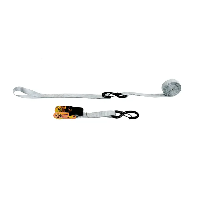 SEBLAFF 4 Pack Silver Ratchet Straps Set 2200 LB Breaking Strength 1 x 15 with Soft Loops Coated S-Hooks Comfortable Handle Tie Down Straps Replacement for Fixing ATV Motorcycle Bicycle Cargo