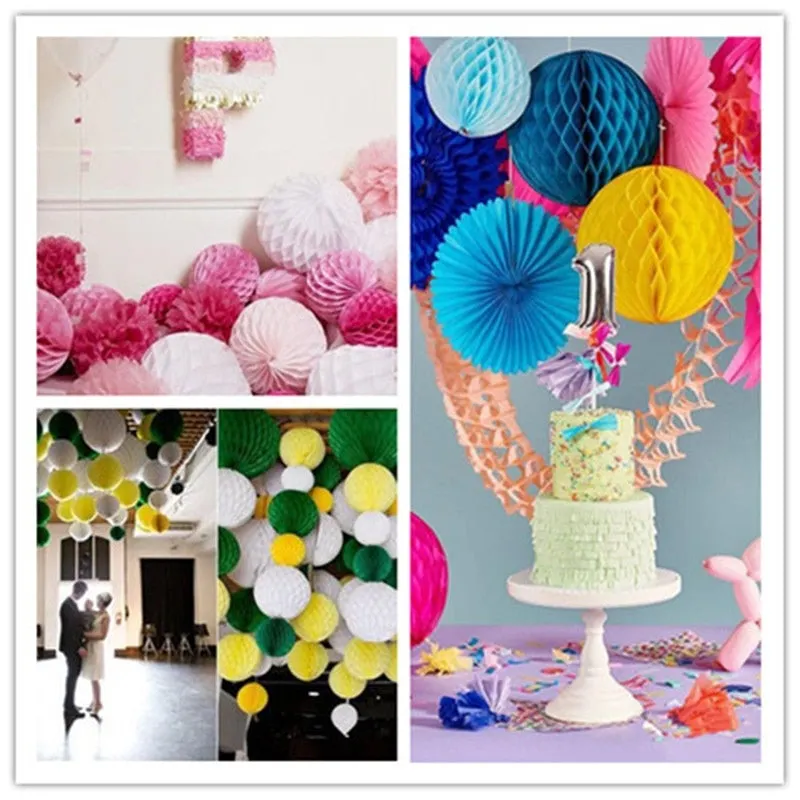 1pc 2 4 6 honeycomb ball paper flower lantern ball wedding party kids birthday party xmas decoration baby show supplies