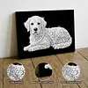 (20x30cm)DIY Dog Framed Handmade Pearl Painting Art Craft Kit Living Home Decor