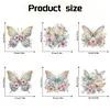 (US Local)6Pcs Flower Butterfly Diamond Painting Art Fridge Magnet for Fridge Whiteboards