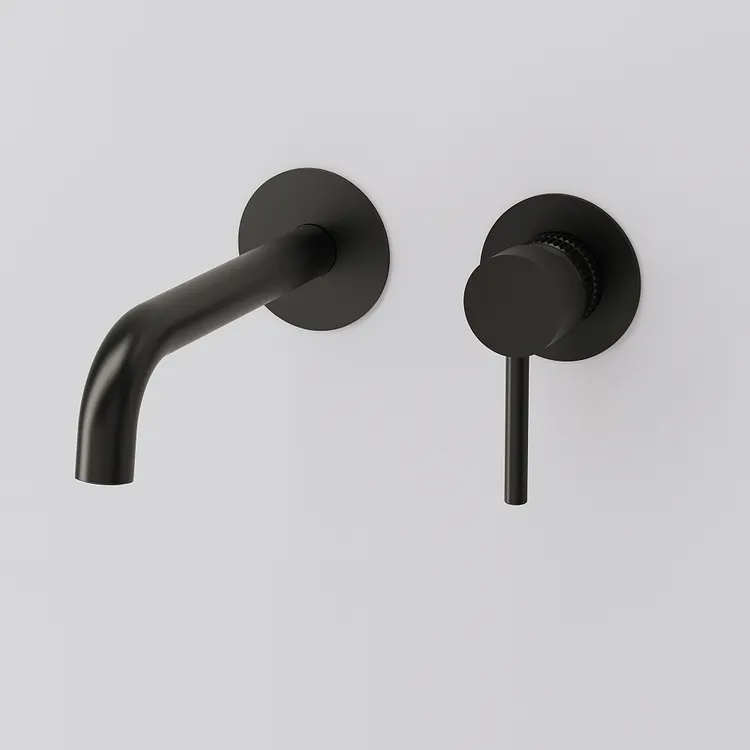 EVERSTEIN Elegant Wall-Mounted Bathroom Faucet in Matte Black SFS-1323B-BK