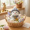 Handmade Mini Bunny Hug Cute with Gift Box Card Soft Floppytiny Easter Bunnie Best Gifts for Bunny Easter Holiday Birthday