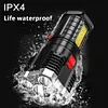 P7900 Super Bright Flashlight Portable USB Waterproof Hiking Searchlight