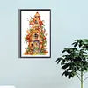 >SALE<5D DIY Partial Special Shaped Drill Diamond Painting Kit Green Leaf House30x50cm