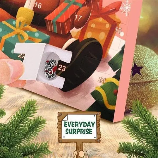 Calendrier De Compte &agrave; Rebours 24 jours Bricolage Perl&eacute; Bo&icirc;te Aveugle Cadeau De No&euml;l Bracelet