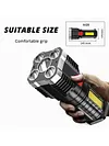 5COB+LED 500LM Portable Flashlight USB Rechargeable Power Display Torch
