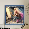 【Limited Stock Sale】Drawing Girl-11CT Stamped Cross Stitch 50*50cm/19.69*19.69in