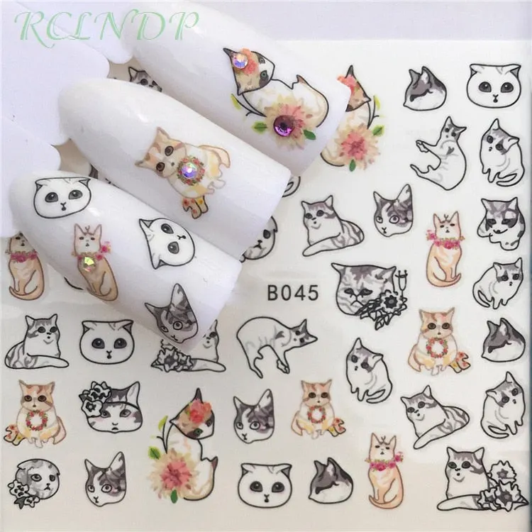 Nail sticker art decoration slider skull head Water Transfer decals manicure lacquer Accessories polish foil