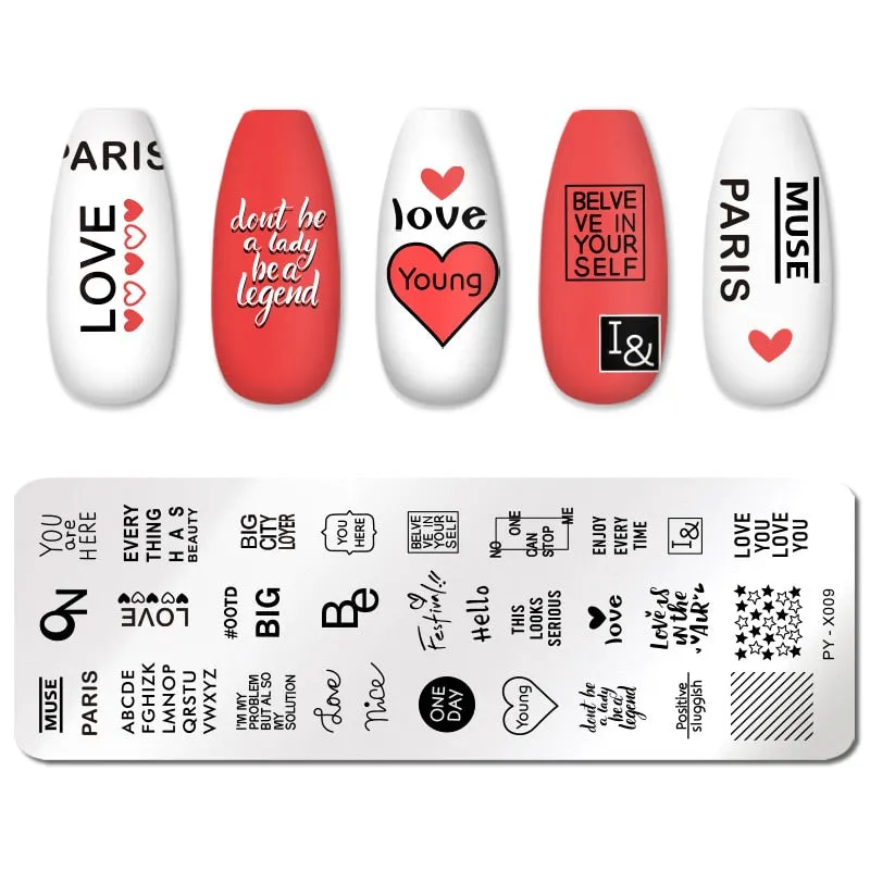 PICT YOU Nail Stamping Plates Flower Plant Pattern Nail Art Plate Stencil Stainless Steel Line Pictures Theme Image Plates Mold-Nail Inspo