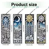 (US Local)Christmas Train A5 Size Diamond Painting Notebook Set with 4Pcs Bookmark Gift