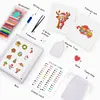 12pcs Xmas DIY Mini Square Diamond Painting Set 15x18cm