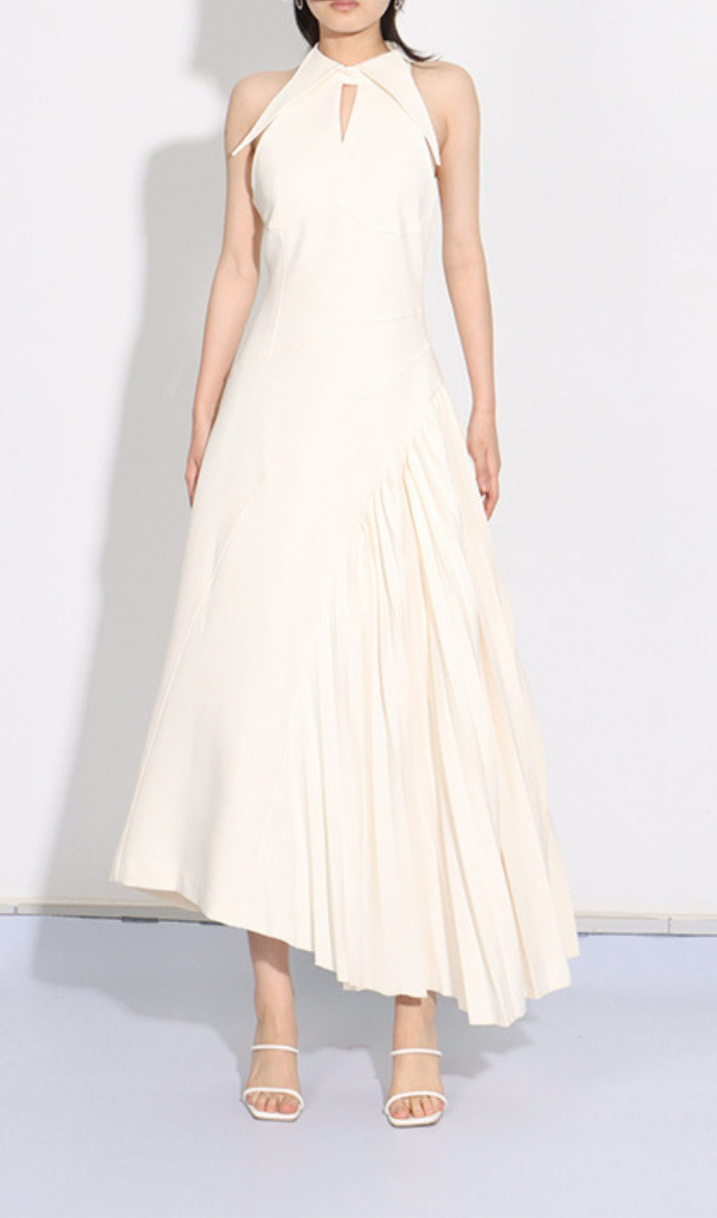 Arazoa Halter Ruched Maxi Dress Flowering Girl