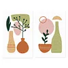 2Pcs Artistic Pattern Diamond Painting Placemat DIY Art Placemat for Table Decor