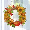 DIY Acrylic Special Shaped Diamond Painting Fall Wreath Ornament Hanging Kit