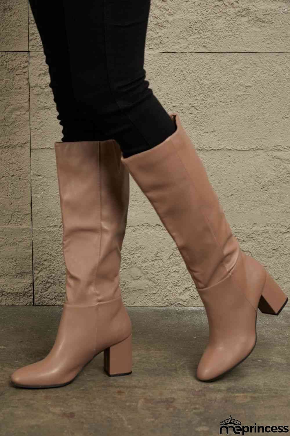 East Lion Corp Block Heel Knee High Boots