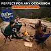 Outdoor Camping Folding Chair, Support 550 Lbs, X-Shaped Steel Frame Fixed, Fully Cushioned Seat and Back, Beach, Fishing, Trip, Picnic