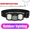 XPE COB LED Headlamp USB Rechargeable Waterproof Outdoor Fishing Headlight