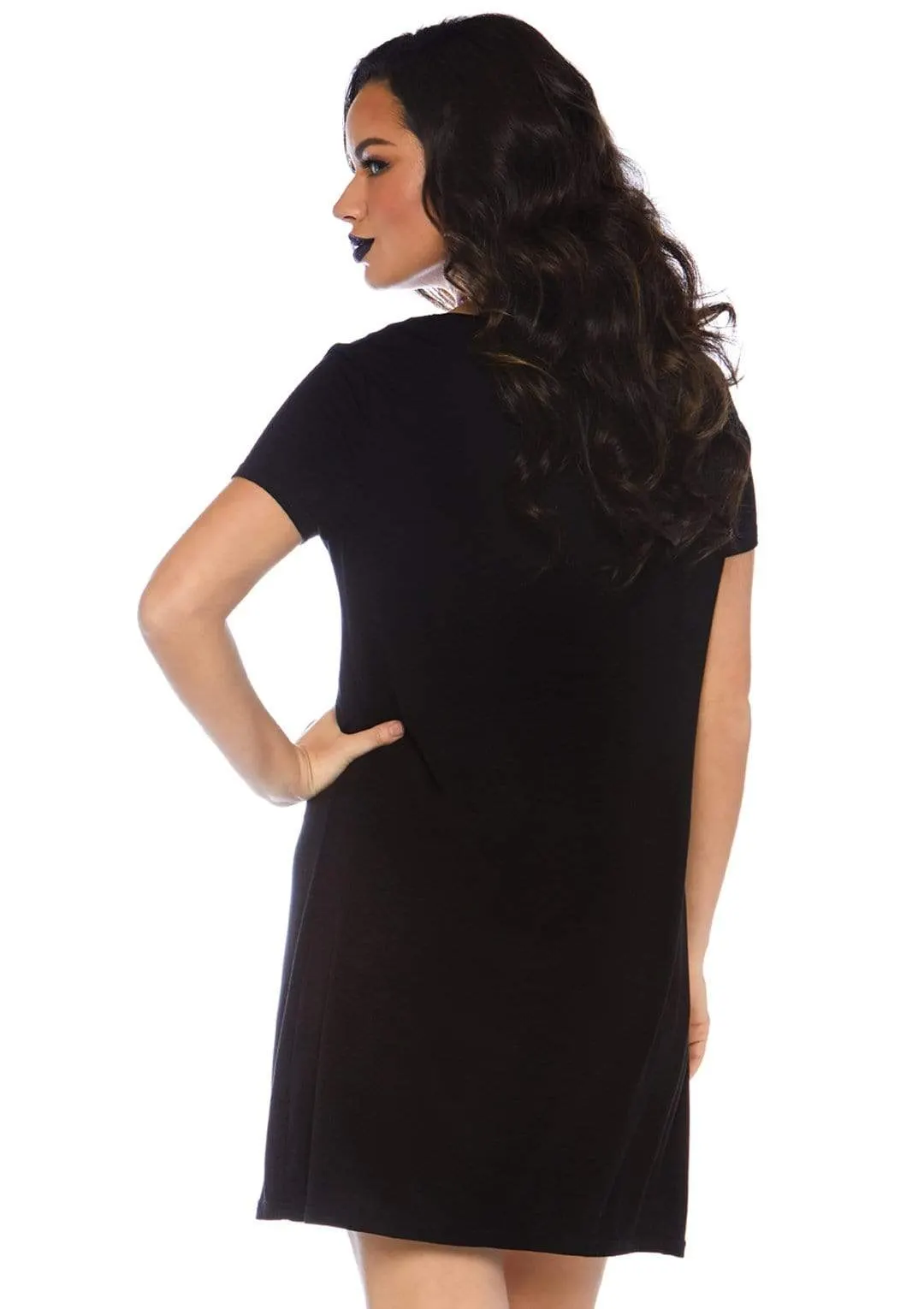 Fangtastic Crossover Jersey Dress with Pockets