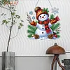 (US Local)Xmas Snowman Theme DIY Diamond Art Pendant Wall Door Decoration