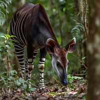 Okapi Reaching - Diamond Painting
