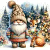 Goblin And Fawn-11CT Stamped Cross Stitch 45*45cm/17.72*17.72in