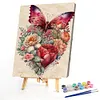 Flowers Butterfly-Paint by Numbers Acrylic Painting 30*40CM(Poster style）