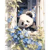 Panda Flower - Paint By Numbers Acrylic Painting 40*50cm