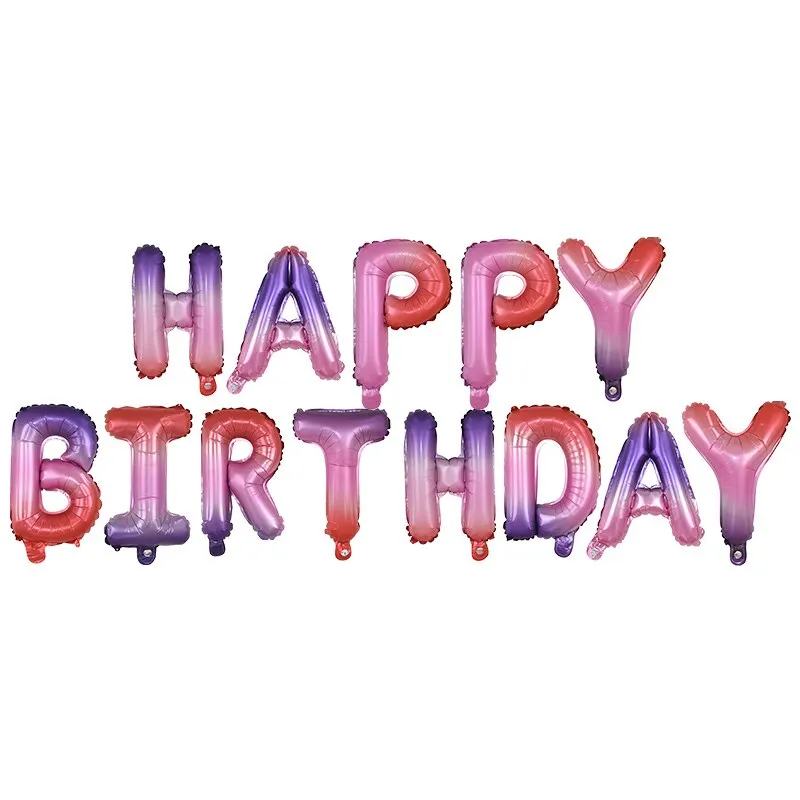 13Pcs Happy Birthday Balloons Foil Letter Balloon Birthday Party Decorations Kids Adult Birthday Balloons Alphabet Balloons set